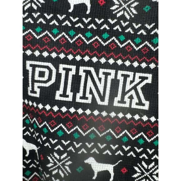 NWOT Victoria's Secret PINK Long Sleeve Thermal Sleep Top Pajamas Size Medium - Picture 3 of 5